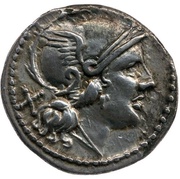 Denarius Roma; ROMA obverse image