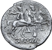 Denarius Dolabella; ROMA, Rome, 209 BC - 208 BC reverse image