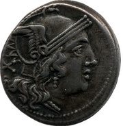 Denarius C. Varro; ROMA obverse image