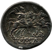 Denarius C. Varro; ROMA, Rome, 209 BC - 208 BC reverse image