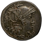 Denarius Branch; ROMA obverse image