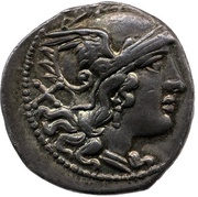 Denarius Staff; ROMA obverse image