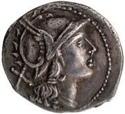 Denarius Dolphin; ROMA obverse image