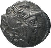 Denarius C; ROMA obverse image