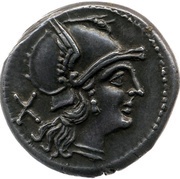 Denarius Apex; ROMA obverse image