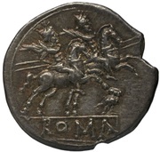 Denarius Owl; ROMA reverse image