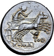 Denarius TOD ROMA, Rome, 189 BC - 180 BC reverse image