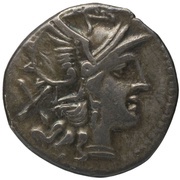 Denarius Anchor 2; ROMA obverse image