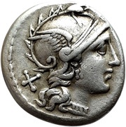 Denarius Anonymous; ROMA obverse image