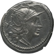 Denarius Maiania: Caius Maianius; C·MAIANI ROMA obverse image