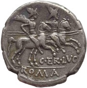 Denarius Terentia: Caius Terentius Lucanus; C TER LVC ROMA reverse image