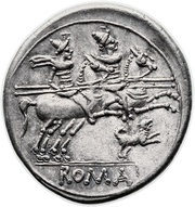 Denarius Antestia: Gaius Antistius; C ANTESTI / ROMA, Rome, 146 BC reverse image