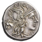 Denarius Junia: Marcus Junius Silanus; M. IVNI obverse image