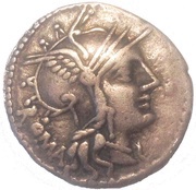 Denarius Tullia: Marcus Tullius; ROMA / M•TVLLI obverse image
