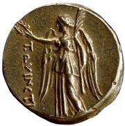 Stater Quinctia: Titus Quinctius Flamininus; T·QVINCTI reverse image