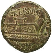 Quadrans Trebania: Lucius Trebanius; L•TREBANI ROMA reverse image