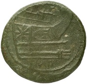 As - Sextus Pompeius MAGNVS / PIVS IMP, Rome, 45 BC reverse image