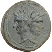 As - Sextus Pompeius MGN / PIVS IMP obverse image