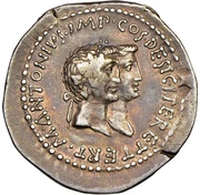 Cistophorus - Mark Antony and Octavia the Younger obverse image