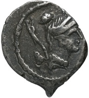 Sestertius Carisia: Titus Carisius; T•CARIS obverse image