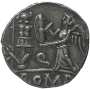 Quinarius C. Egnatuleius; C. EGATVLEI C. F. Q./ ROMA Q reverse image