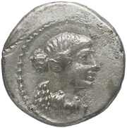 Quinarius Titia: Quintus Titius; Q•TITI obverse image