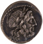 Quinarius Cornelia: Gneius Cornelius Lentulus; CN LENT obverse image