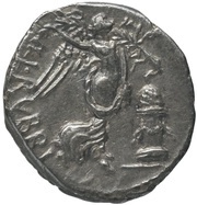 Quinarius Rubria: Lucius Rubrius Dossenus; DOSSEN / L•RVBRI reverse image