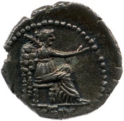 Quinarius Porcia: Cato Uticensis; M CATO PRO PR / VICTRIX, Rome, 47 BC - 46 BC reverse image
