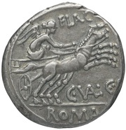 Denarius C. Valerius Flaccus; FLAC C•V͡A͡L•C•F ROMA reverse image
