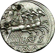 Denarius Antestia: Lucius Antestius Gragulus; GRAG / L•ANTES ROMA reverse image