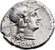 Denarius Servilia: Gaius Servilius; ROMA / C•SERVEILI•M•F obverse image