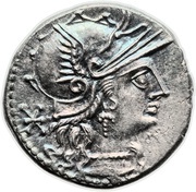 Denarius Minucia: Lucius Minucius; L•MINVCI ROMA obverse image