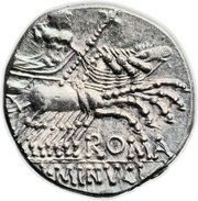Denarius Minucia: Lucius Minucius; L•MINVCI ROMA reverse image