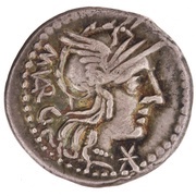 Denarius Vargunteia: Marcus Vargunteius; M•VARG obverse image