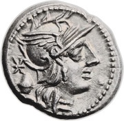 Denarius Cassia: Gaius Cassius; C•CASSI ROMA obverse image