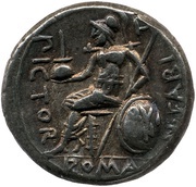 Denarius N. Fabius Pictor; N•FABI PICTOR ROMA, Rome, 126 BC reverse image