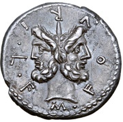 Denarius Furia: Marcus Furius Philus; M•FOVRI•L•F / PHILI ROMA obverse image