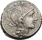 Denarius Clodia: Appius Clodius Pulcher; AP•CL•T•MANL•Q•VR obverse image