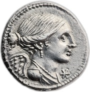 Denarius Valeria: Lucius Valerius Flaccus; L•VALERI FLACCI obverse image