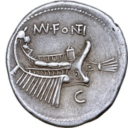 Denarius Fonteia: Mn. Fonteius; MN•FONTEI, Rome, 108 BC - 107 BC reverse image