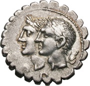 Denarius serratus Sulpicia: Gaius Sulpicius; D•P•P / C•SVLPICI•C•F obverse image