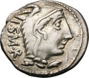 Denarius Thoria: Lucius Thorius Balbus; L•THORIVS BALBVS obverse image