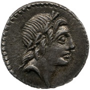 Denarius Caecilia: Lucius Caecilius Metellus; C•MALL ROMA obverse image