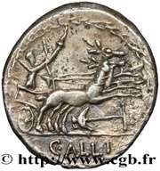Denarius Aelia: Caius Allius Bala, C•ALLI / BALA, Rome, 92 BC reverse image