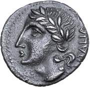 Denarius Anonymous: Marsic Confederation obverse image