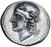 Denarius Anonymous: Marsic Confederation; Corfinium obverse image