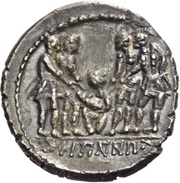 Denarius - The Bellum Sociale Campania, Rome, 90 BC reverse image