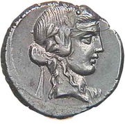 Denarius Titia: Quintus Titius; Liber / Q•TITI obverse image