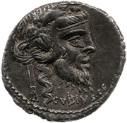 Denarius Vibia: Gaius Vibius Pansa; PANSA / C•VIBIVS•C•F, Rome, 90 BC reverse image